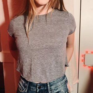 CROPPED grey Tee